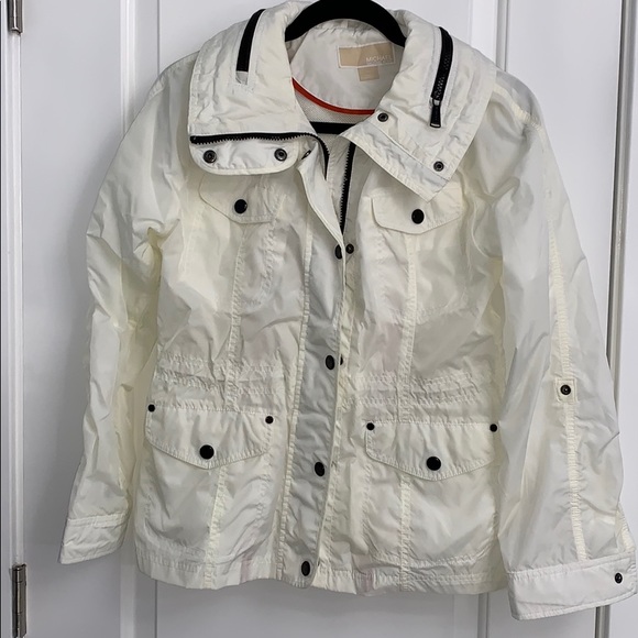 michael kors white rain jacket